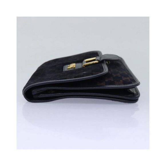 Pre Loved CELINE Macadam Canvas Shoulder Bag Black Auth 85006 Women - Picture 3 of 8